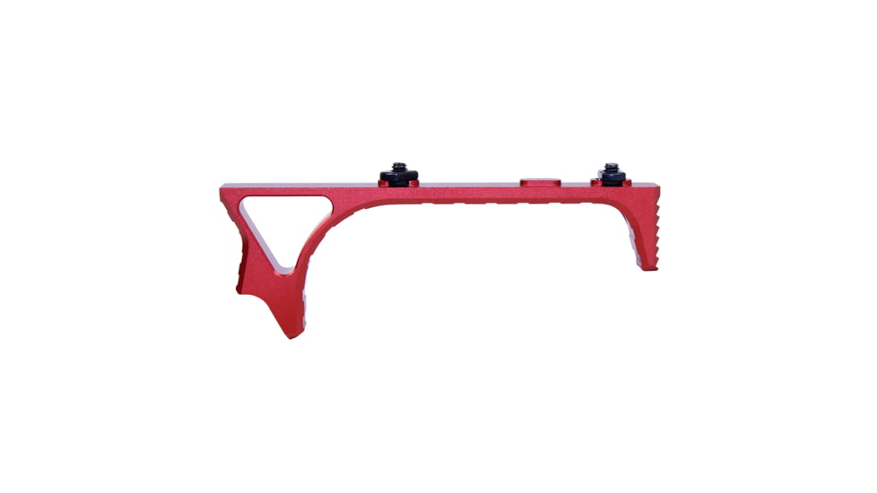 Guntec USA Ultralight Skeletonized Angled Grip For M-LOK, Anodized Red, MLK-AG-RED