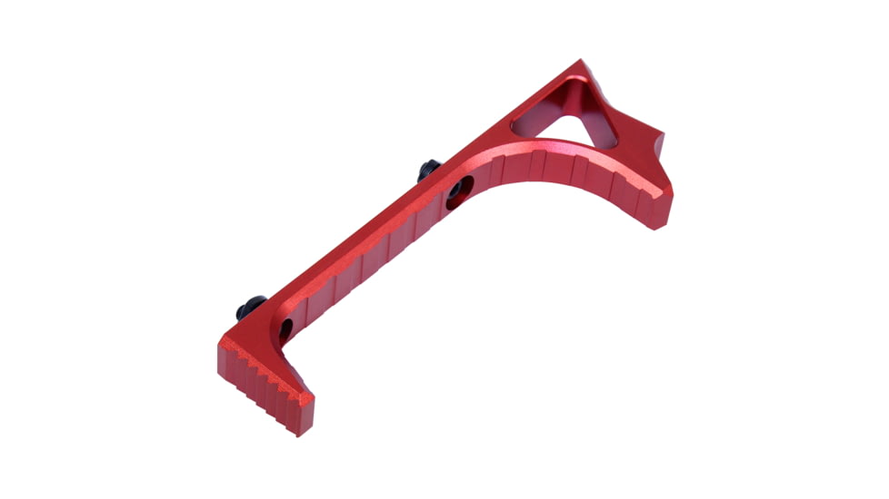Guntec USA Ultralight Skeletonized Angled Grip For M-LOK, Anodized Red, MLK-AG-RED