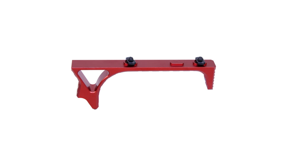 Guntec USA Ultralight Skeletonized Angled Grip For M-LOK, Anodized Red, MLK-AG-RED