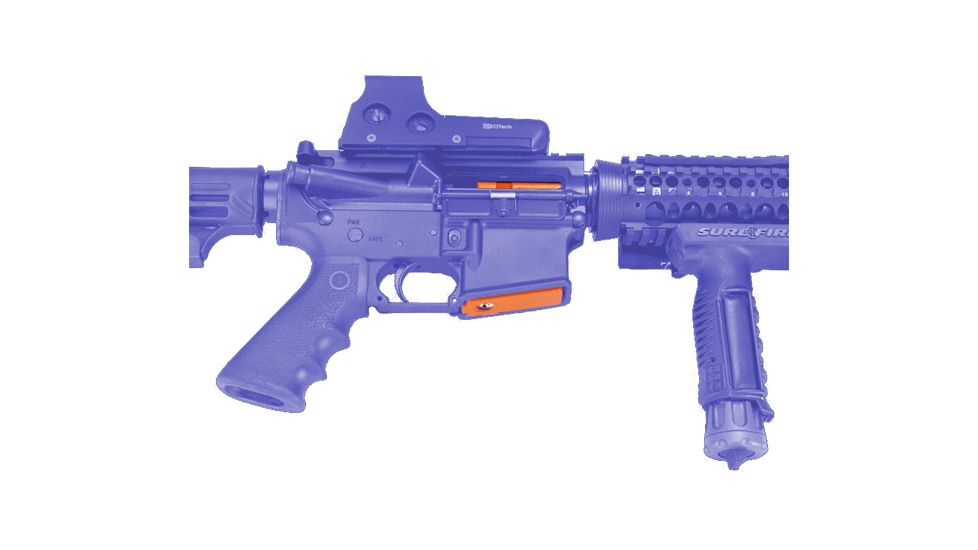 GunVault MagVault Assault Rifle Safety Lock, Orange, Key AR-01