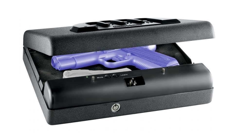 GunVault Microvault Portable Pistol Safe, Keypad Entry, 1x9V Battery, Black, MV500-STD