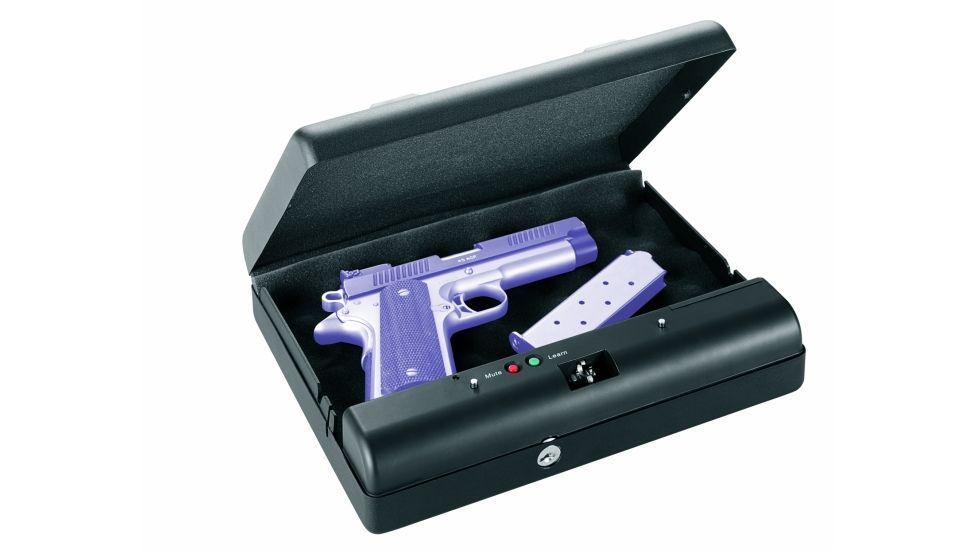 GunVault Microvault Portable Pistol Safe, Keypad Entry, 1x9V Battery, Black, MV500-STD