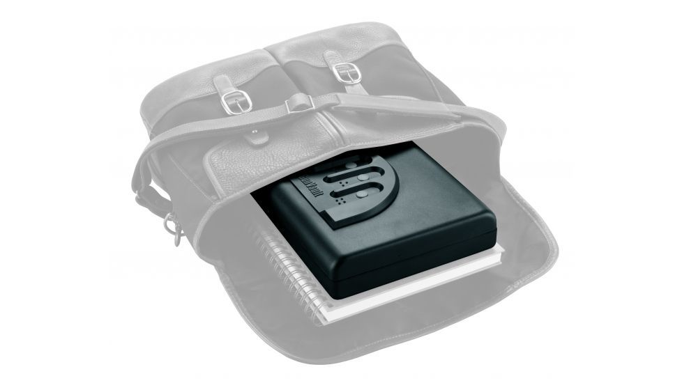 GunVault Microvault Portable Pistol Safe, Keypad Entry, 1x9V Battery, Black, MV500-STD