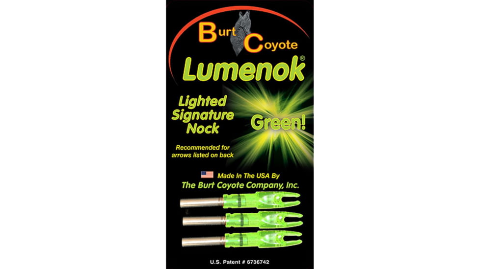 GWS Lighted S Nocks 3 pk., Green, 33000
