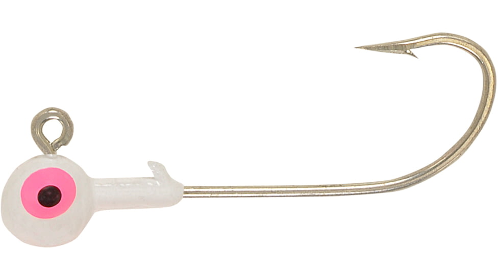 H&amp;H Lure Company Cocahoe Round SW Jighead, 1/8 oz, 1/0 Hook, White 10/Pack, C1810-02