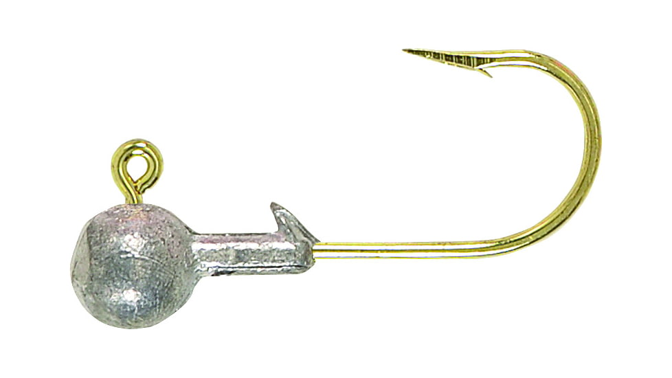 H&amp;H Lure Company Round SW Jighead, 1/4 oz, 3/0 Hook, Unpainted, 10/Pack, R1410-08