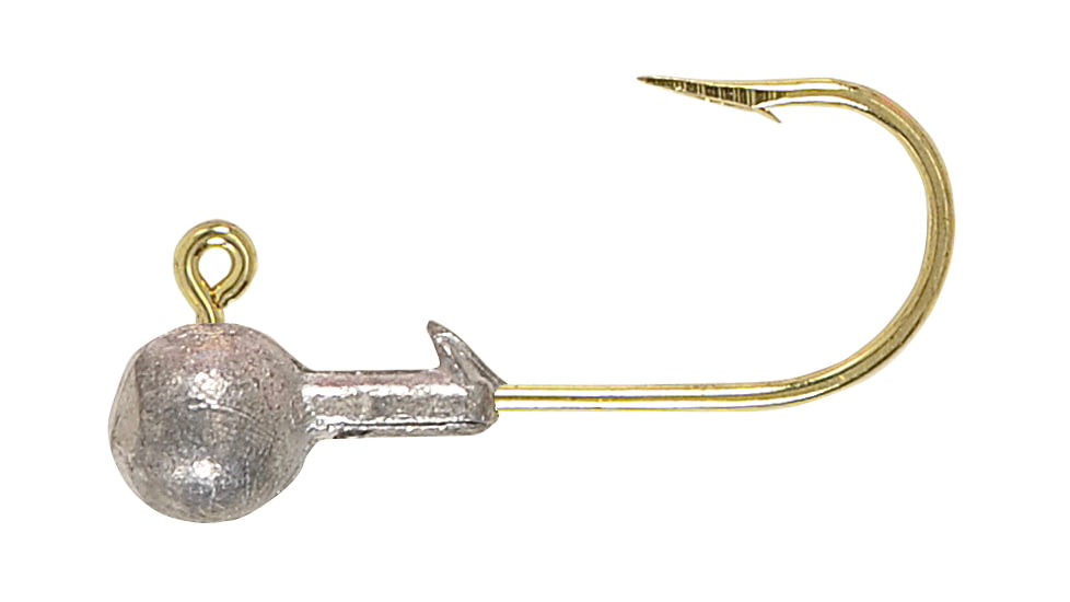 H&amp;H Lure Company Round SW Jighead, 1/8 oz, 2/0 Hook, Unpainted, 10/Pack, R1810-08