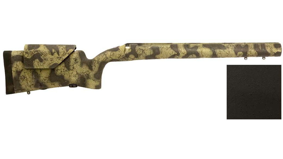 H-S Precision Remington 700 BDL Varmint Adjustable Cheek Piece Rifle Stock, Carbon Fiber Barrel Contour, Vertical Grip, LA, RH, Black, 32.3in O.A.L., 13.5in L.O.P., PSL154-Black