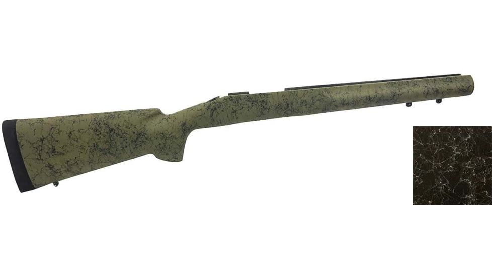 H-S Precision Remington 700 BDL Varmint Palm Swell Rifle Stock, SA, LH, Black/Grey, 31.24in O.A.L., 13.5in L.O.P., PSV097-Black/Grey