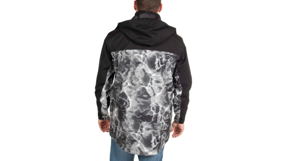 Habit Anglers Bluff Rain Jacket, Habit Gray Waves/Black, Extra Large, RS10032-O-8-6-XL-4G5