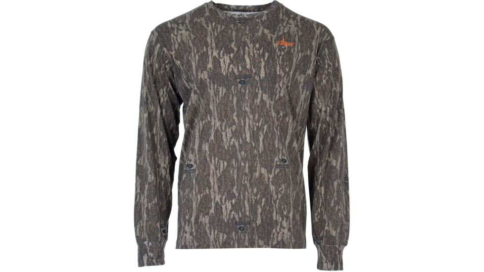 Habit Bear Cave Camo LS T-Shirt - Mens, Large, Mossy Oak Bottomland, TS10006-014-L