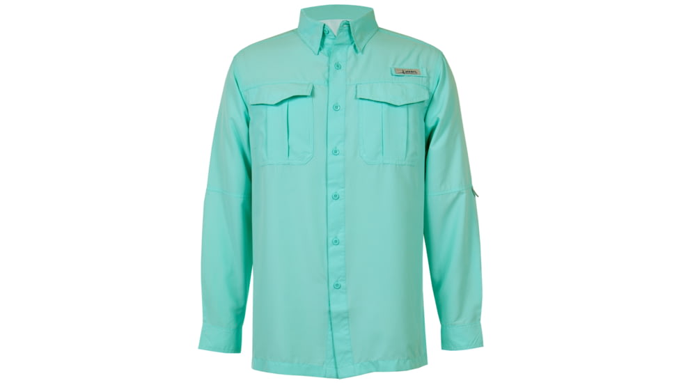 Habit Belcoast River Guide Long Sleeve Fishing Shirt - Mens, Aruba Blue, Medium, TS1348-221-M