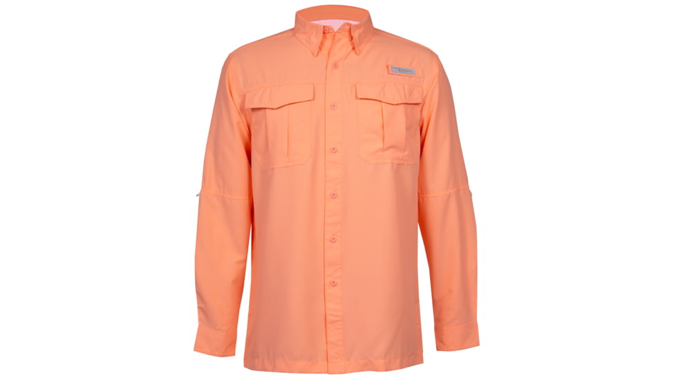 Habit Belcoast River Guide Long Sleeve Fishing Shirt - Mens, Spiked Peach, Small, TS1348-944-S