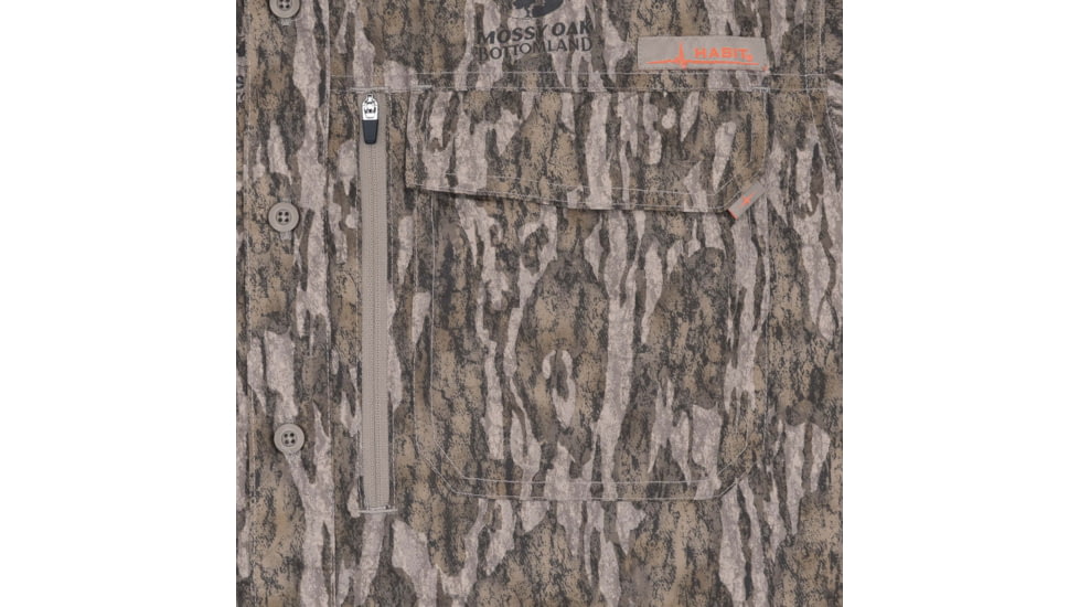 Habit Hatcher Pass Camo Guide Shirt - Mens, Long Sleave, Mossy Oak New Bottomland, Extra Large, TS10409-M-8-6-XL-014
