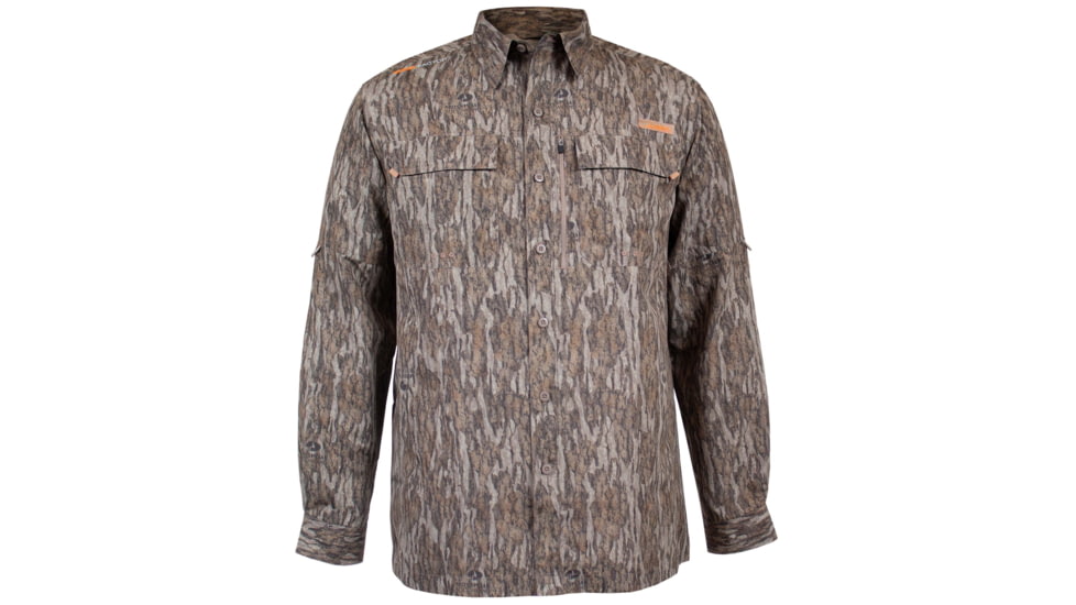 Habit Hatcher Pass Camo Guide Shirt - Mens, Long Sleave, Mossy Oak New Bottomland, Extra Large, TS10409-M-8-6-XL-014