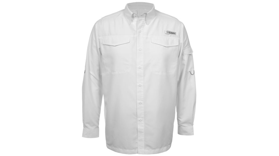 Habit Long Sleeve River Shirt - Mens, Bright White, Medium, TS1373-149-M