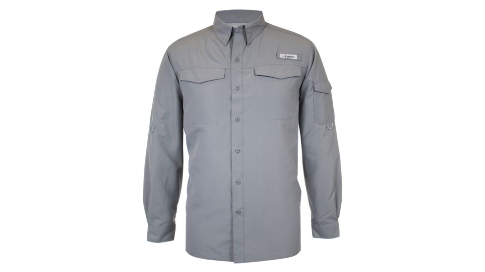 Habit Long Sleeve River Shirt - Mens, Monument, 2XL, TS1373-5A9-2X