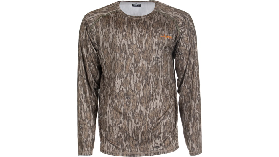 Habit Men's Siesta Cape Long Sleeve Perf Tee - Men's, Large, Mossy Oak New Bottomland, 1409633
