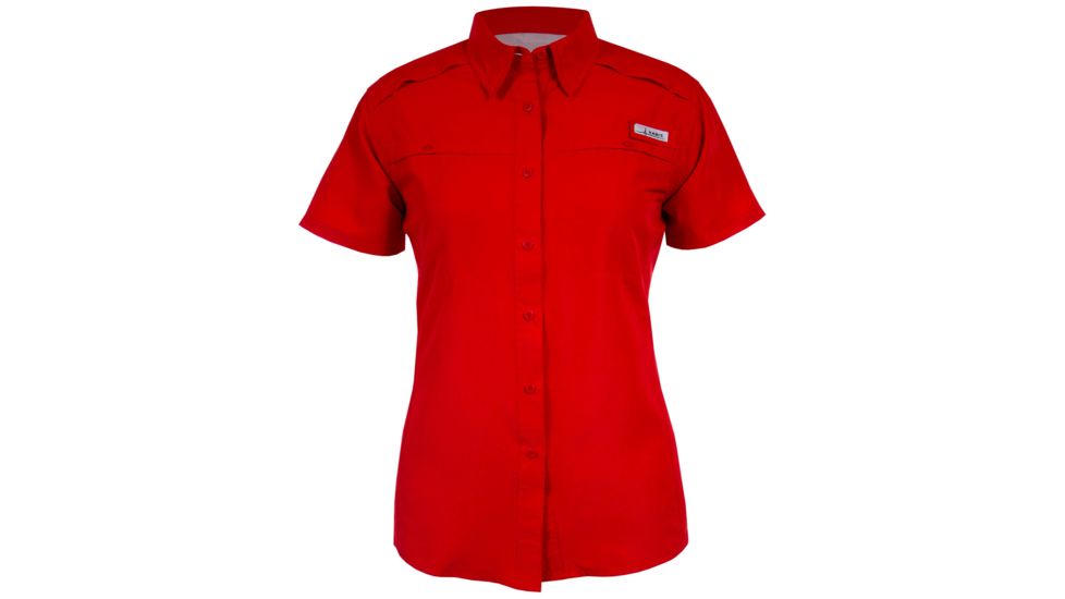 Habit Shell Cove River Shirt Short Sleeve - Womens, Fiery Scarlet, Extra Large, TS1349-8A0-WXL