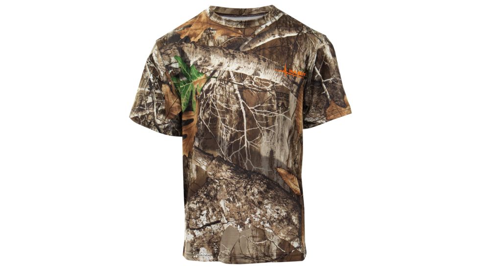 Habit Youth Doss Cabin Short Sleeve Camo Tee - Kids, Realtree Edge, Medium, PT1389-922-YM