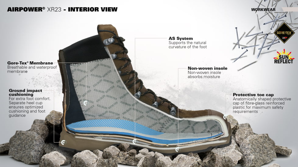 HAIX Airpower XR23 Boot, 9US, Wide, Brown, 9, 607903W-9