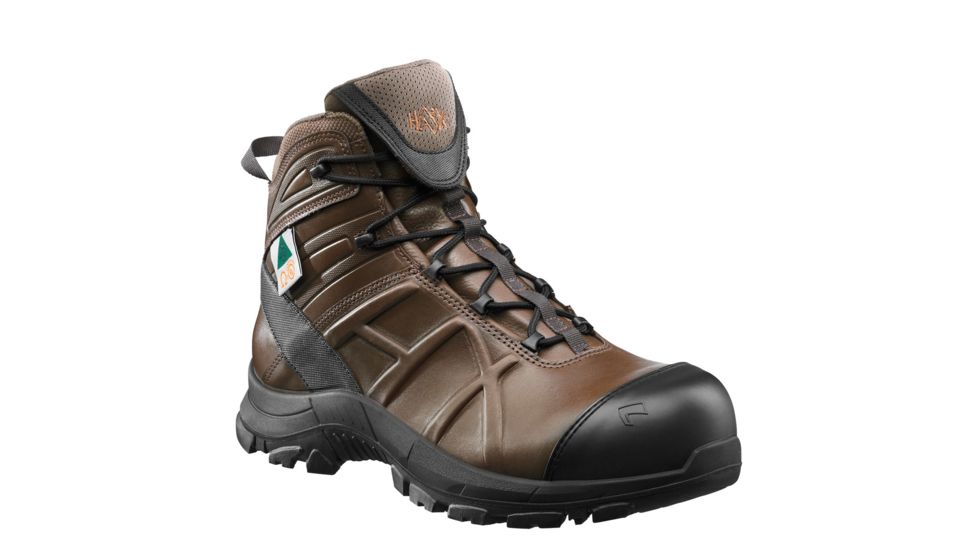 HAIX Mens Black Eagle Safety 52 Mid Waterproof Leather Boots, Medium, Brown, 10.5 620018M-10.5