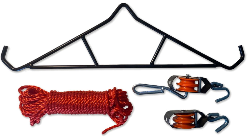 HALF RACK Deer Gambrel Hoist Kit, Black/Red, Large, HR1244