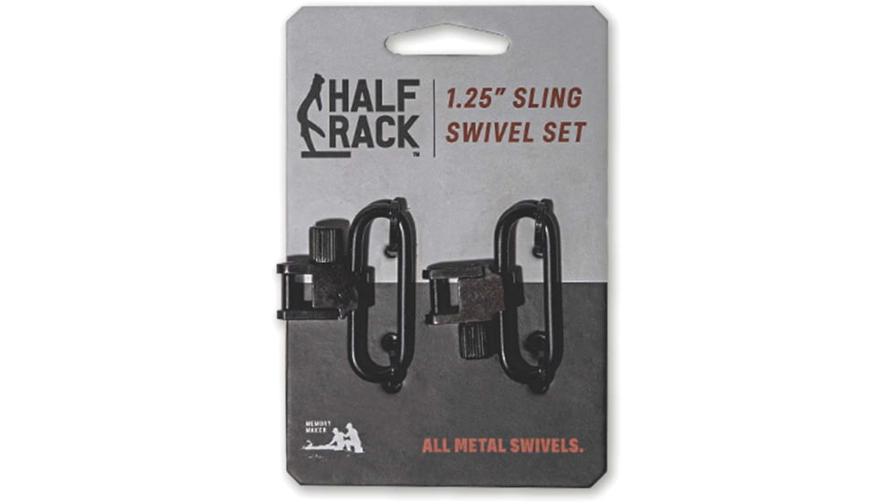 HALF RACK Sling Swivel Set, 2 Psc, 1.25 in, Black, Small, HR1149