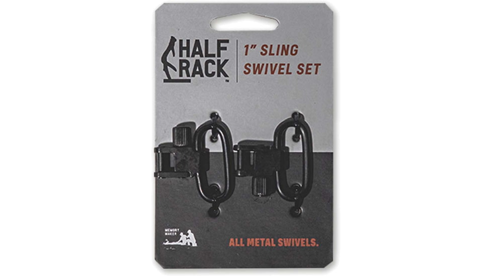 HALF RACK Sling Swivel Set, 2 Psc, 1 in, Black, Small, HR1148
