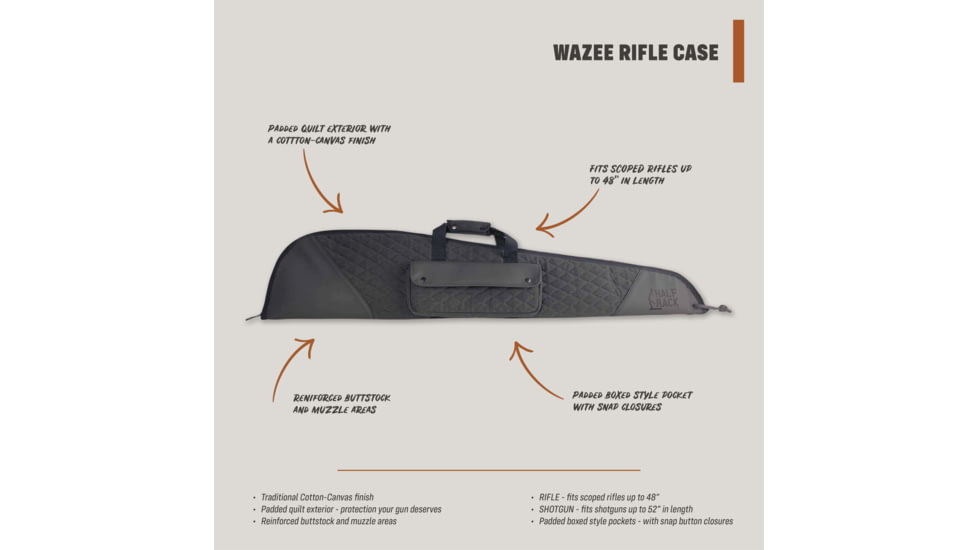 HALF RACK Wazee Long Gun Large Case, Rifle, Black, HR1001
