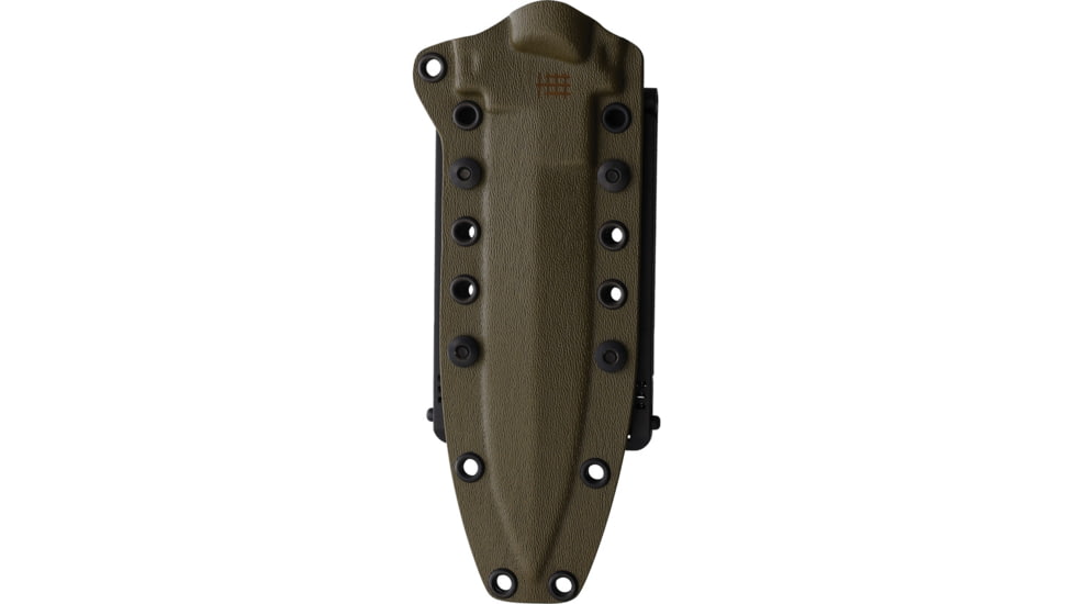 Halfbreed Blades Medium Infantry Fixed Blade Knife, 11.63in Overall, 6.5in OD Green Teflon Partially Serrated K110 Tool Steel Spear Point Blade, Black G10 Handle, Kydex Sheath, MIK-01PS ODG BLK