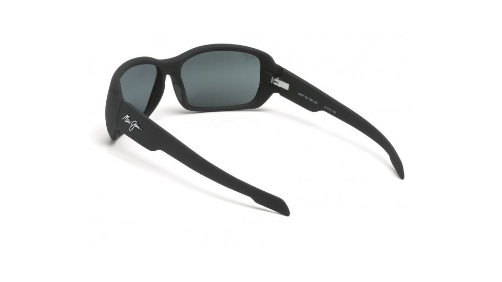 Maui Jim Hamoa Beach Sunglasses w/ Matte Black Rubber Frame and Neutral Grey Lenses - 226-2M, Back View
