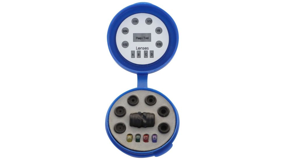 Hamskea Insight Peep Kit Deluxe 6 Aperture 4 Clarifier Peep, Blue, Assorted, PEEP065
