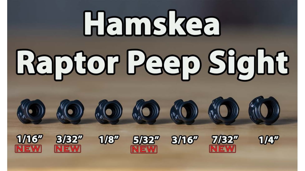 Hamskea Raptor Peep, 7/32in, Black, PEEP043