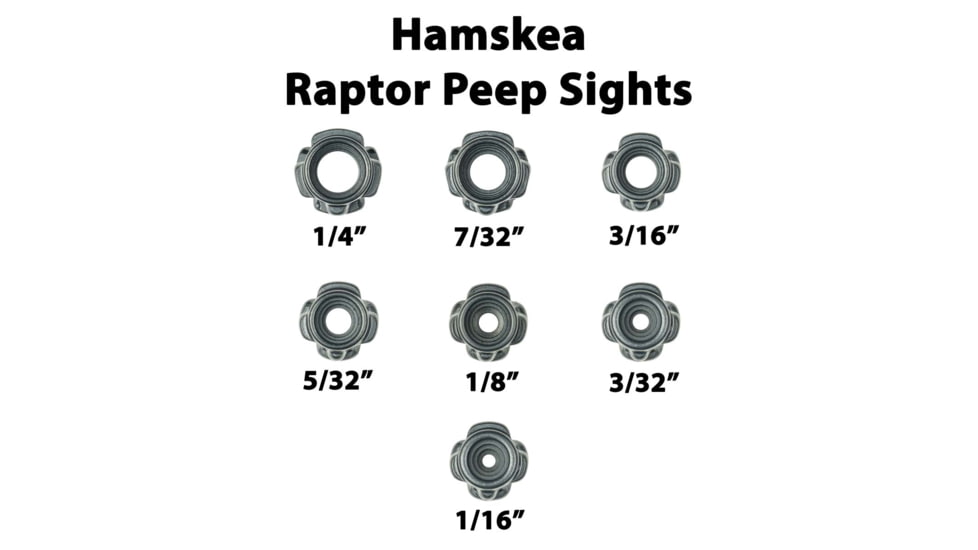 Hamskea Raptor Peep, 7/32in, Black, PEEP043