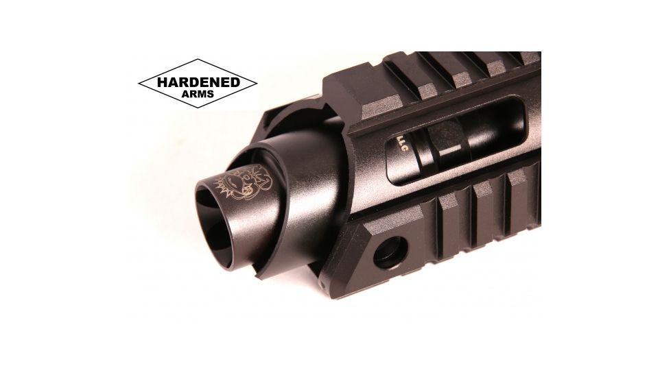 Hardened Arms Upper Receiver Assembly, AR-15, .300 Blackout, 10.5 inch Barrel, HBAR Profile, Pistol Length, 1/8 Twist, 5/8x24 Thread, 12 inch Talon Handguard, Linear Muzzle Compensator, Black upp0203