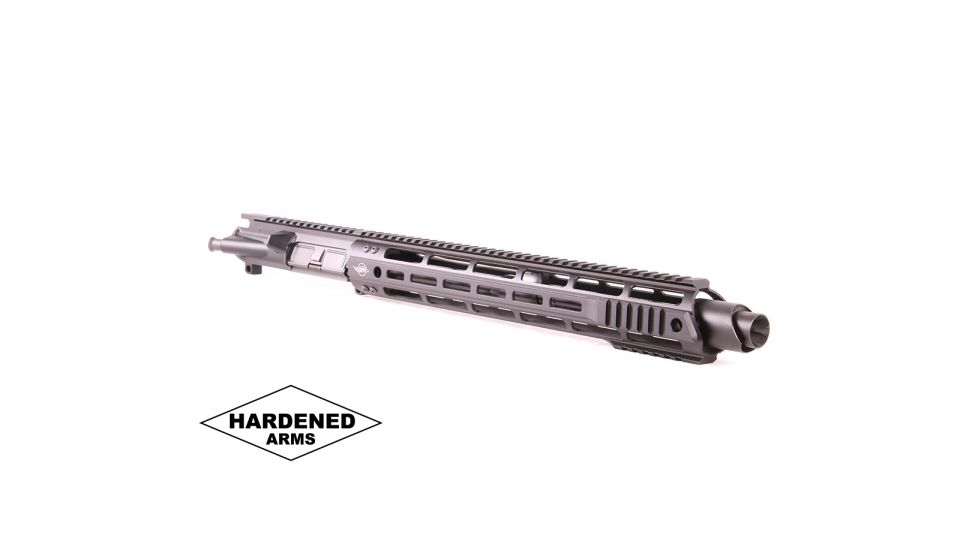 Hardened Arms Upper Receiver Assembly, AR-15, .300 Blackout, 10.5 inch Barrel, HBAR Profile, Pistol Length, 1/8 Twist, 5/8x24 Thread, 12 inch Talon Handguard, Linear Muzzle Compensator, Black upp0203
