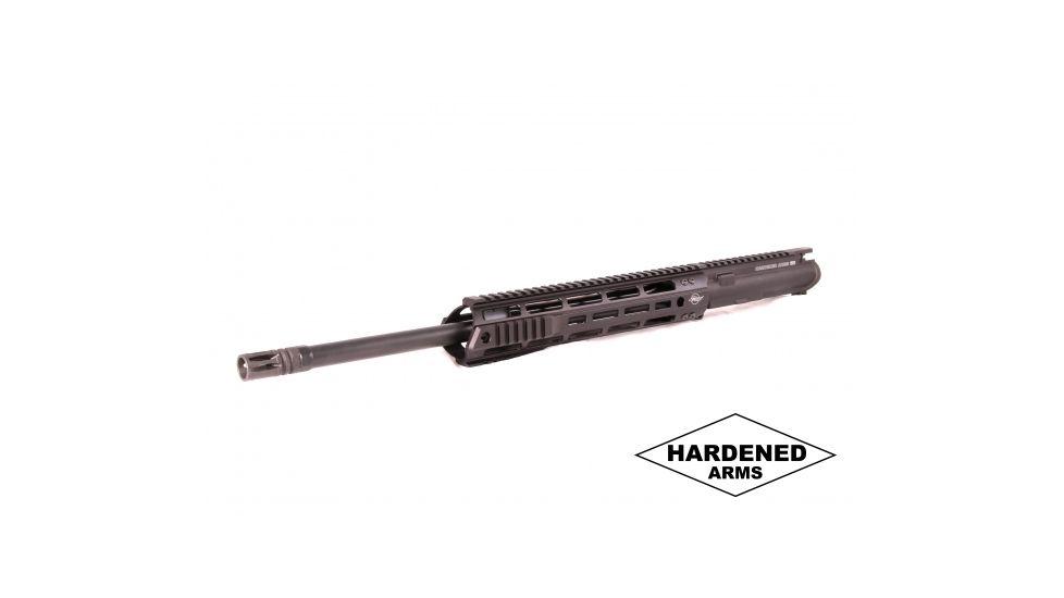 Hardened Arms Upper Receiver Assembly, AR-15, .300 Blackout, 16 inch Barrel, HBAR Profile, Pistol Length, 1/8 Twist, 5/8x24 Thread, 10 inch Talon Handguard, A2 Flash Hider, Black upp0217