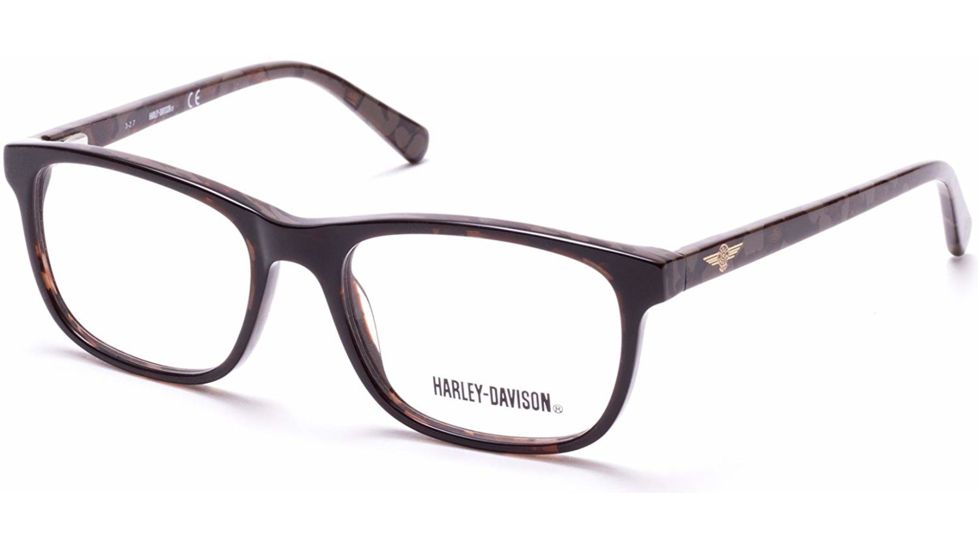 Harley Davidson Eyewear HD0135T Eyeglass Frames - Shiny Dark Brown Frame, Shiny Dark Brown Lenses, 49 mm Lens Diameter HD0135T49048