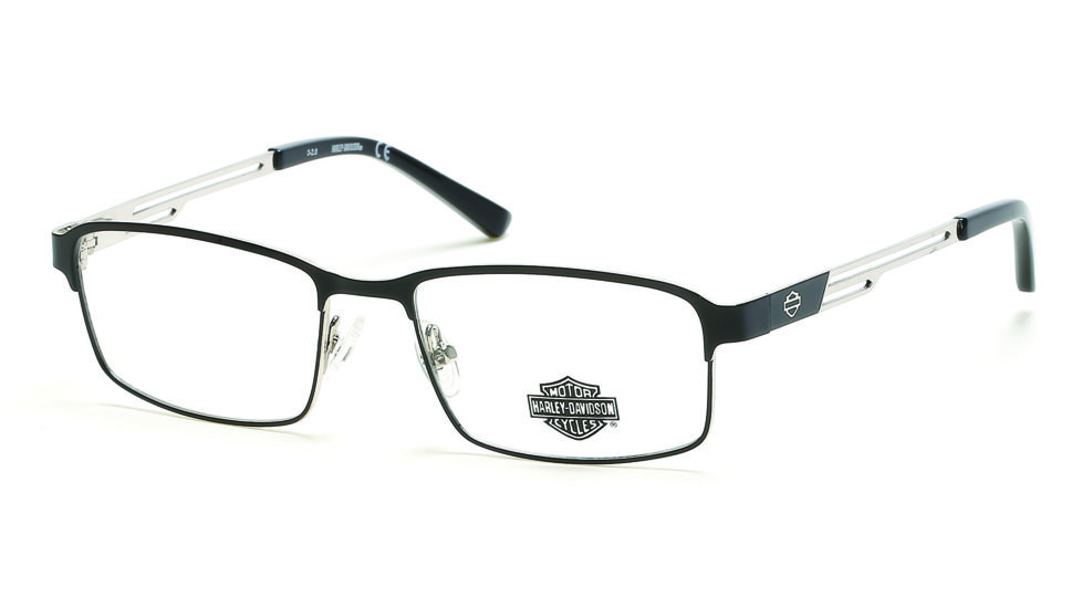 Harley Davidson Eyewear HD0138T Eyeglass Frames - Matte Black Frame, Matte Black Lenses, 50 mm Lens Diameter HD0138T50002