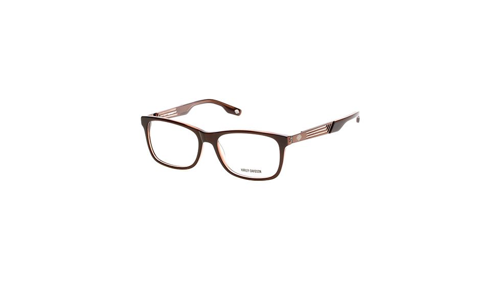 Harley Davidson Eyewear HD0726 Eyeglass Frames - Shiny Dark Brown Frame Color