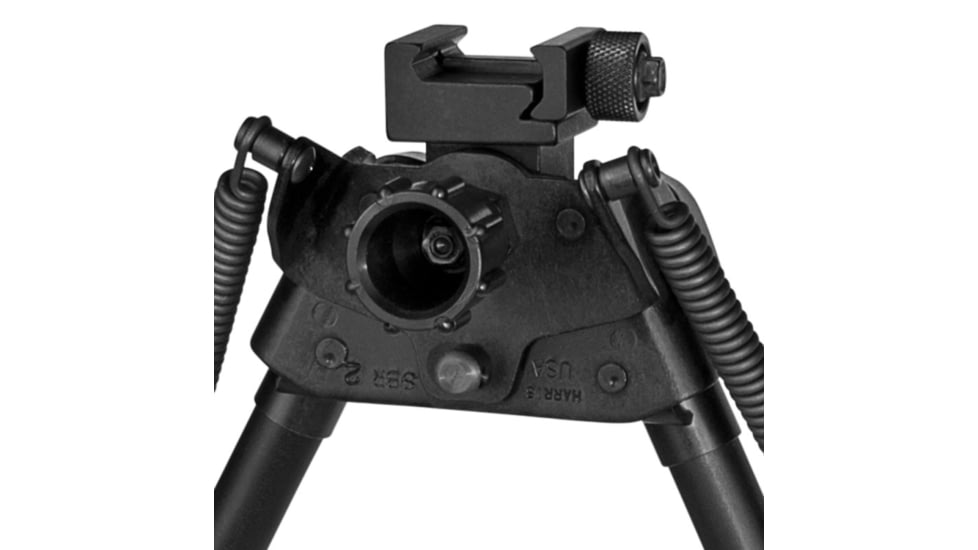 Harris Engineering Picatinny Self Level Sporting BiPod with Hinged Base, 6-9 in, Black, S-BR2P