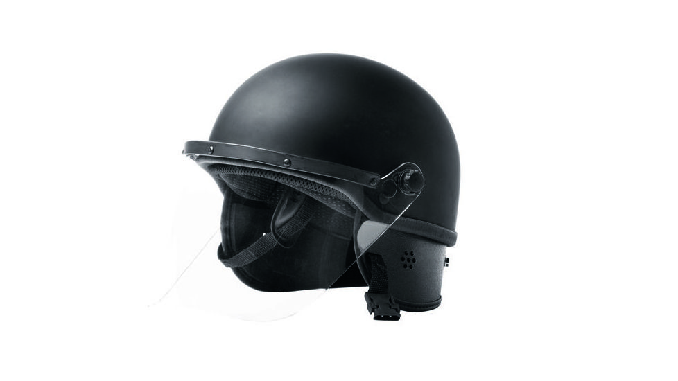 Hatch Polycarbonate (PC) Half Shell Helmet w/ Face Shield, Black 1168744