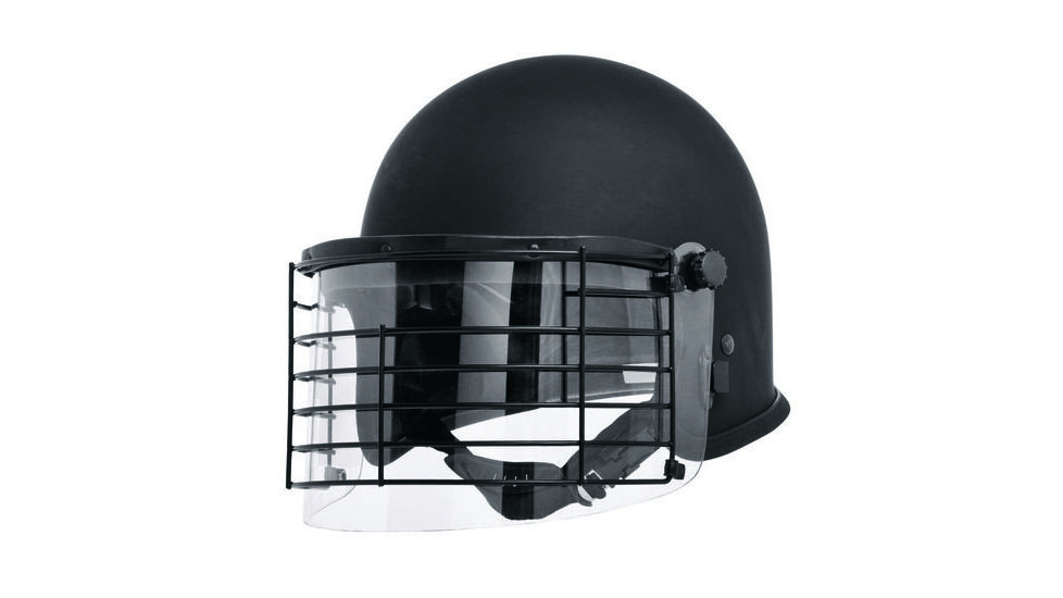 Hatch Polycarbonate (PC) Half Shell Helmet w/ Face Shield/Grid, Black 1168747