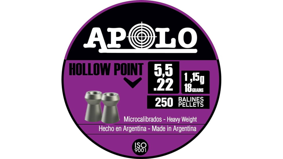 Hatsan Apolo .22 Hollow Point 18 Grain 250 Pack