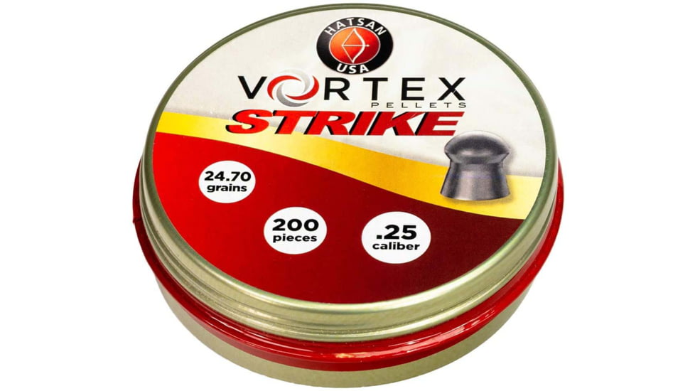 Hatsan Vortex Strike Pellets .25 24.70gr, 200 Rounds, HA90642