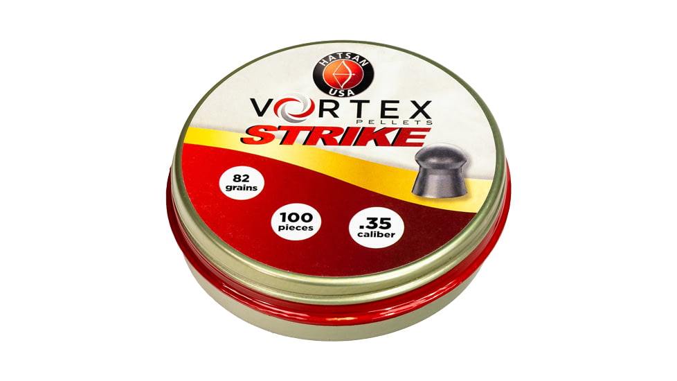Hatsan Vortex .35 Caliber 9mm 82 Grain Strike Pellets, 100 Per Tin, HA90644