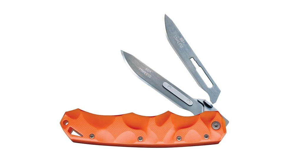 Havalon Piranta-Stag Folding Knife, Box, Orange, XTI-60ASTAGO