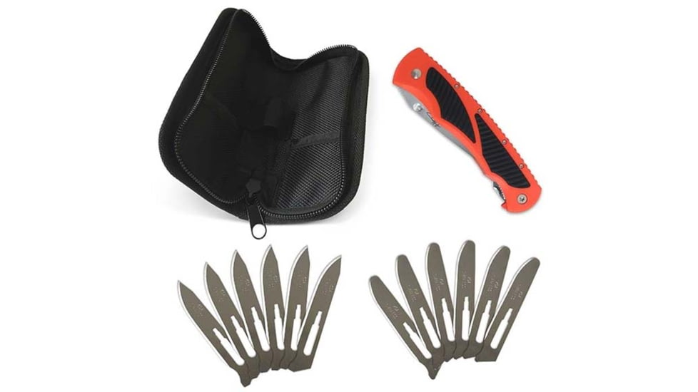 Havalon Titan Double Blade Folding Knife, Box, Blaze Orange, XTI-TZBO