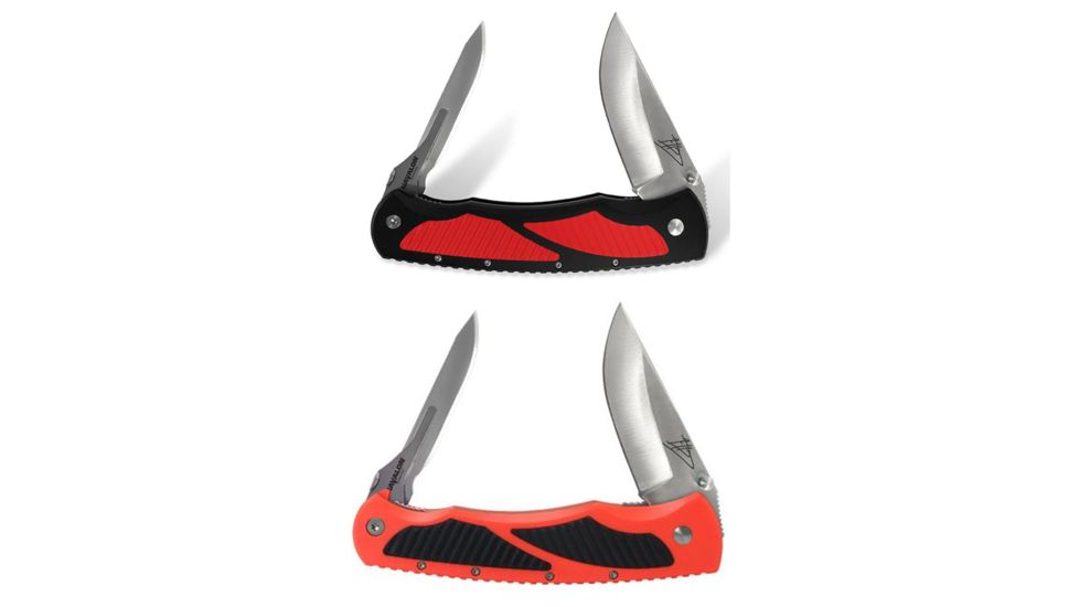 Havalon XTC-TRED Titan Double Blade Folding Knife, Black/Red, Orange/Black